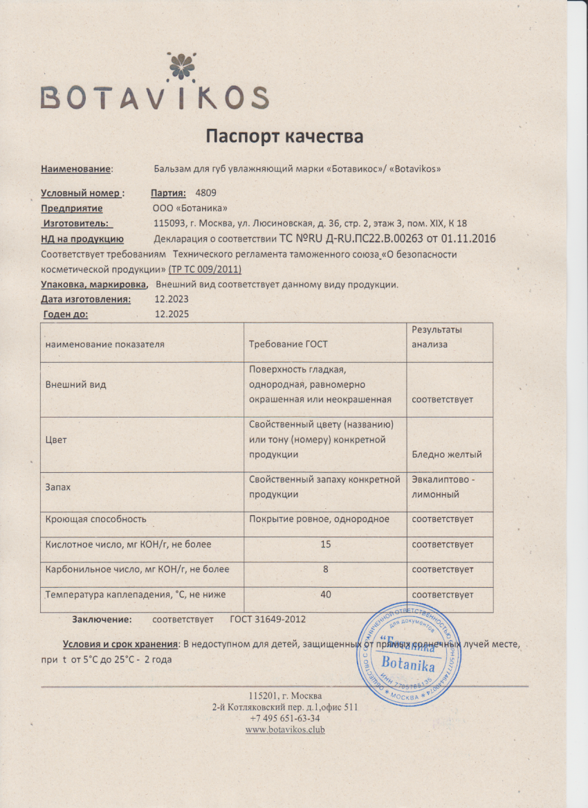 Паспорт №122023